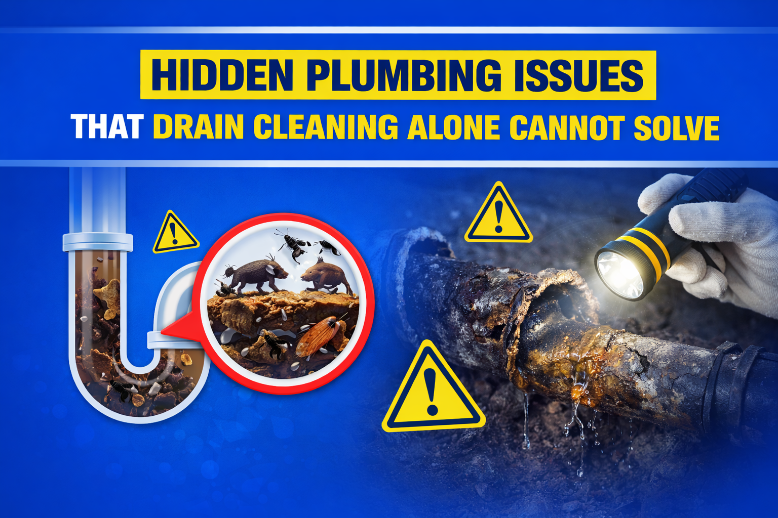 Hidden Plumbing Issues That Drain Cleaning Alone Cannot Solve Hidden Plumbing Issues That Drain Cleaning Alone Cannot Solve