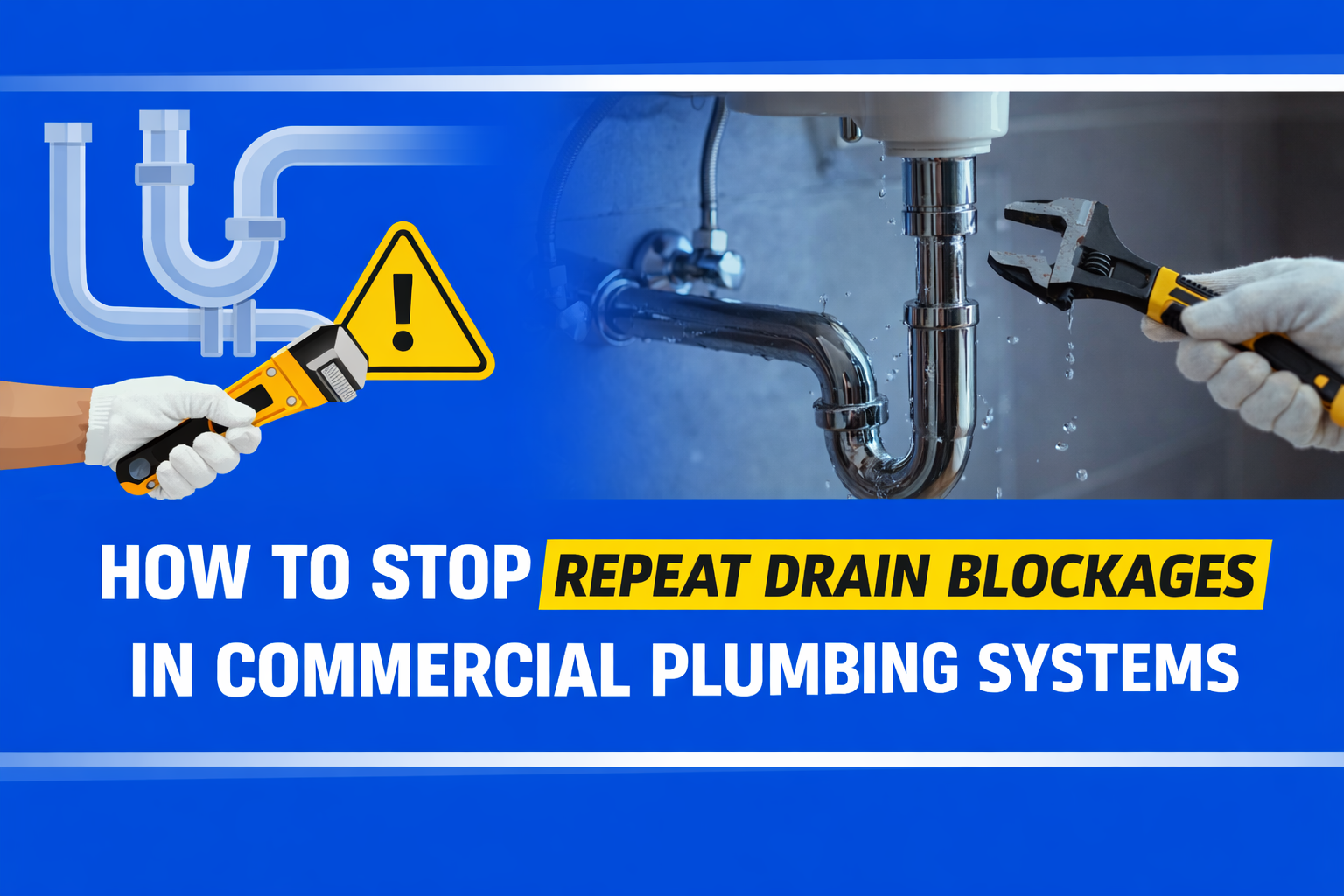 How to Stop Repeat Drain Blockages in Commercial Plumbing Systems How to Stop Repeat Drain Blockages in Commercial Plumbing Systems