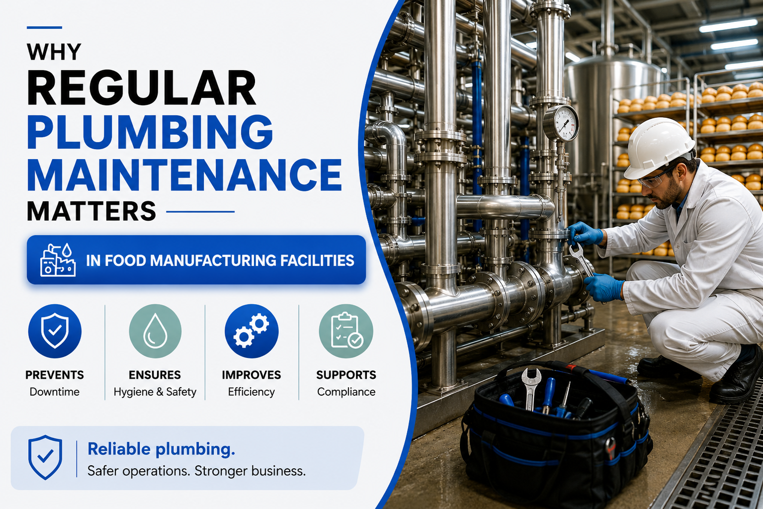 Why Regular Plumbing Maintenance Matters in Food Manufacturing Facilities